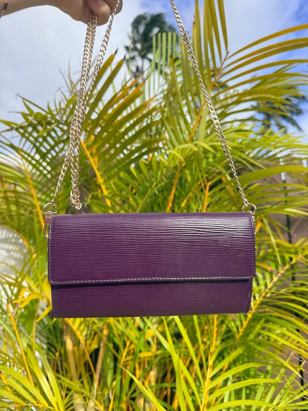 Louis Vuitton Purple Sarah Epi Wallet